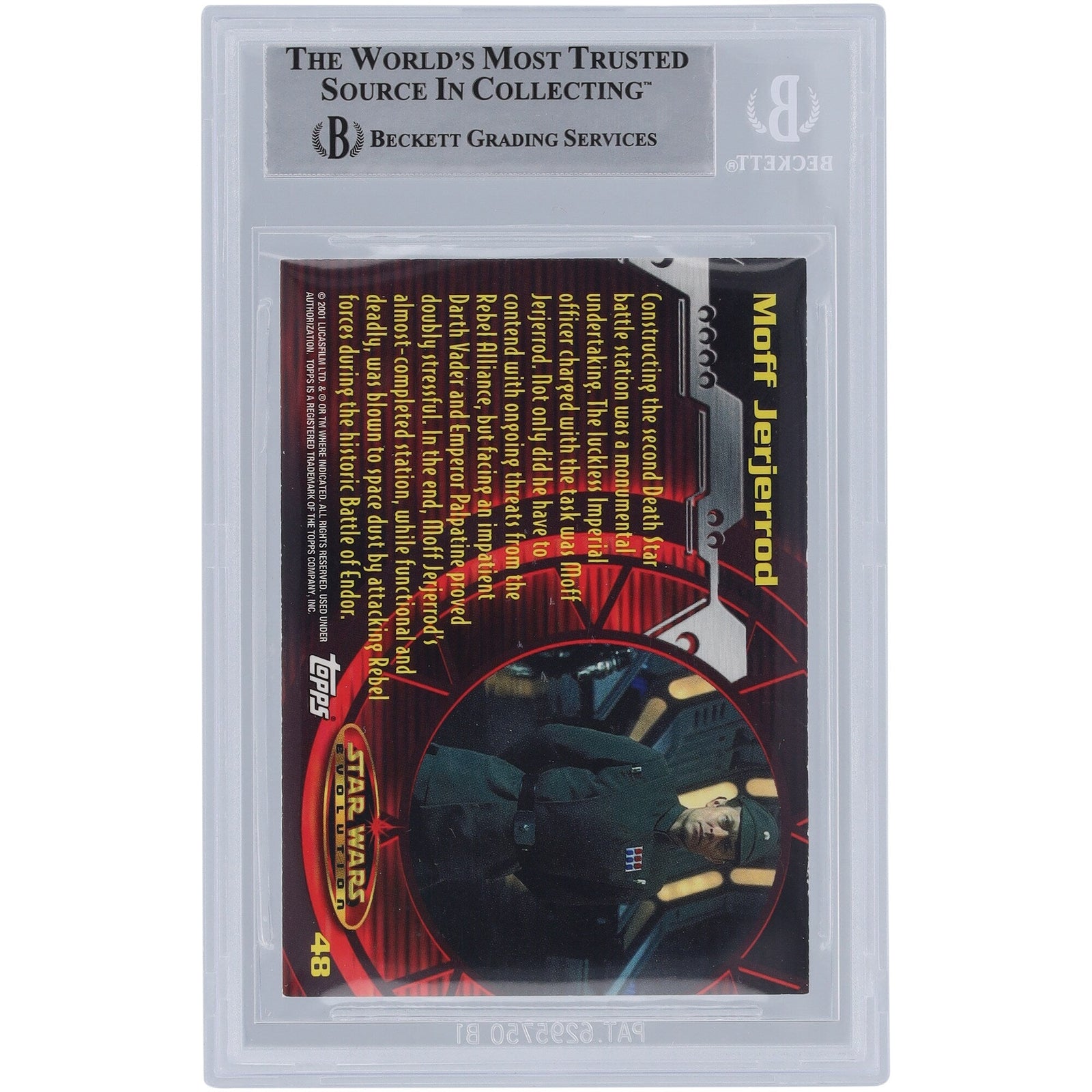 Michael Pennington Star Wars Autographed 2001 Topps Evolution 48 BGS Authenticated Card - The Ballers Bank