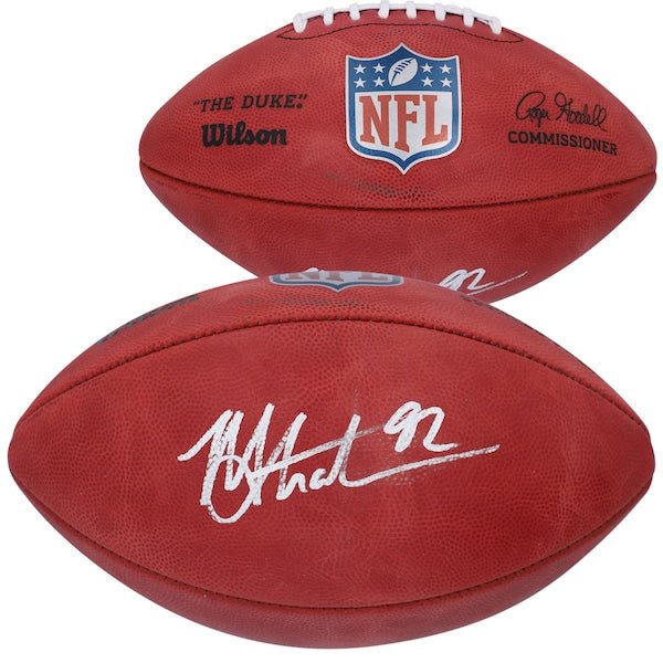 Michael Strahan New York Giants Fanatics Authentic Autographed Wilson Duke Pro Football - The Ballers Bank