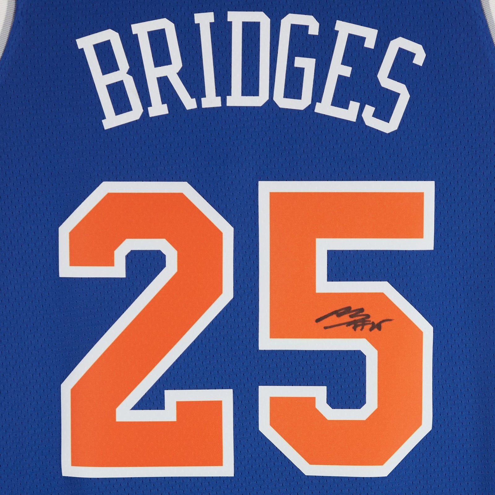 Mikal Bridges New York Knicks Autographed Fanatics Authentic Nike Blue Icon Edition Swingman Jersey - The Ballers Bank