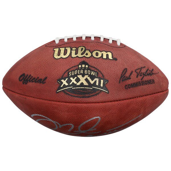 Mike Alstott Tampa Bay Buccaneers Autographed Fanatics Authentic Wilson Super Bowl XXXVII Football - The Ballers Bank