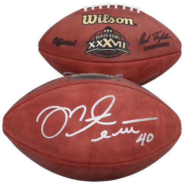 Mike Alstott Tampa Bay Buccaneers Autographed Fanatics Authentic Wilson Super Bowl XXXVII Football - The Ballers Bank