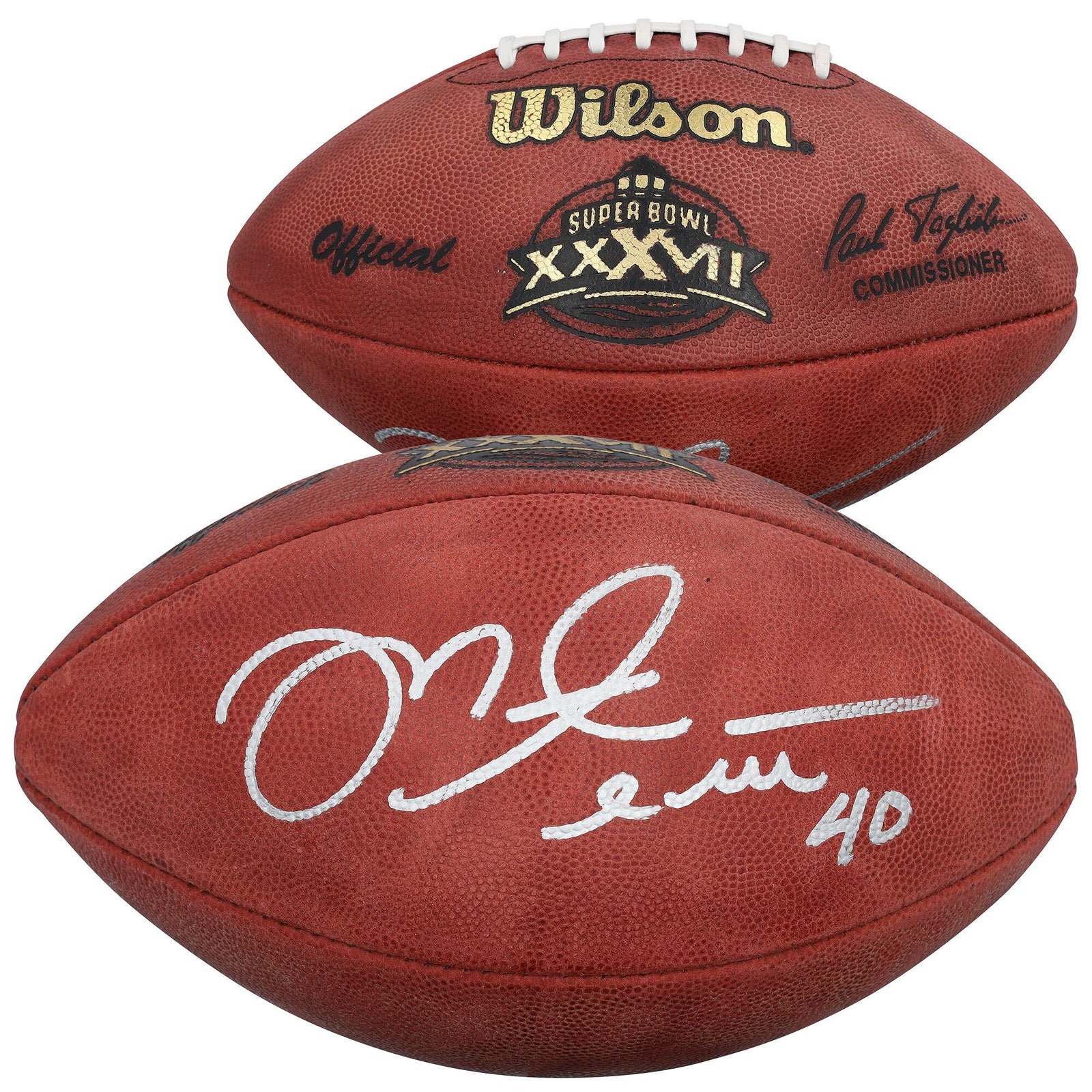Mike Alstott Tampa Bay Buccaneers Autographed Fanatics Authentic Wilson Super Bowl XXXVII Football - The Ballers Bank