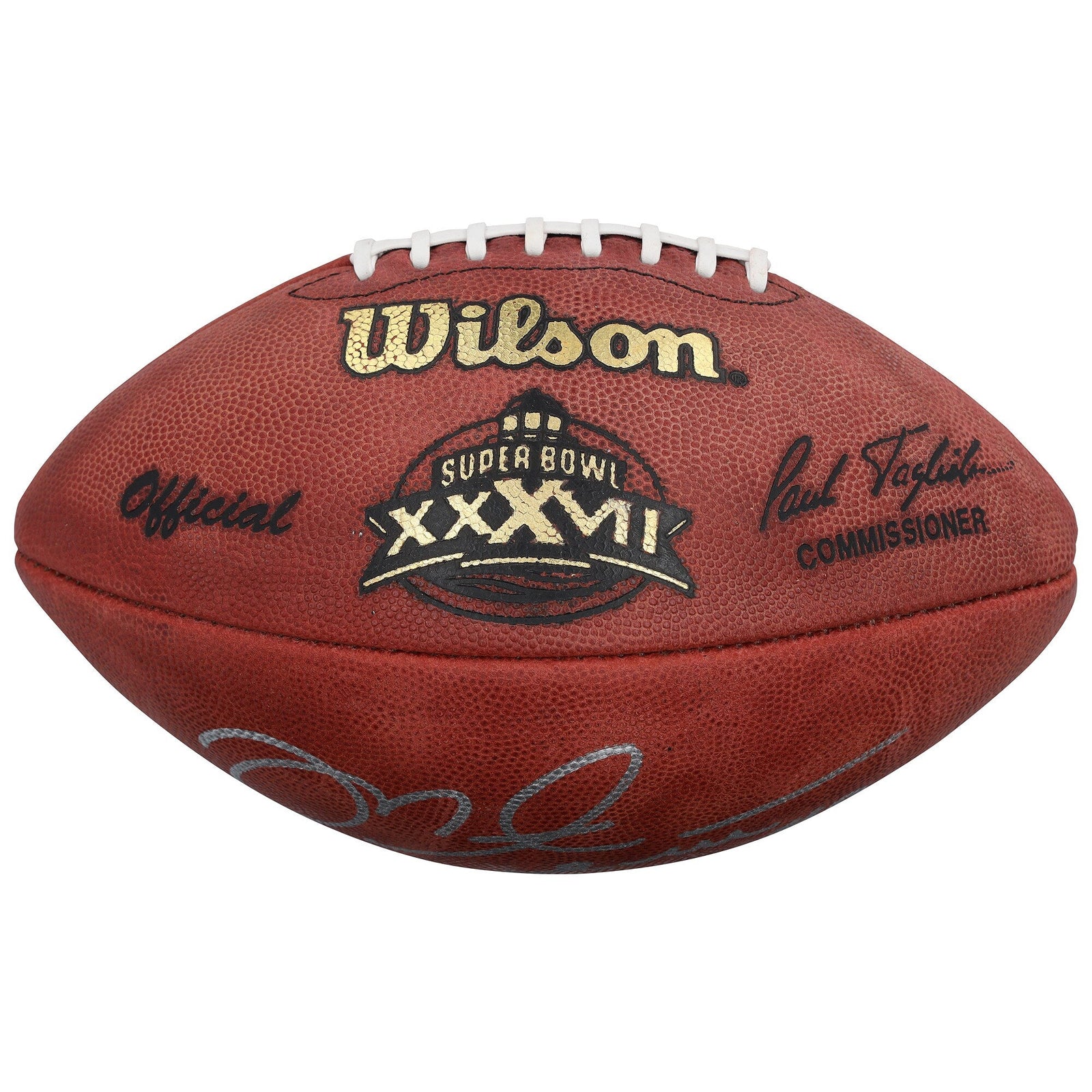 Mike Alstott Tampa Bay Buccaneers Autographed Fanatics Authentic Wilson Super Bowl XXXVII Football - The Ballers Bank