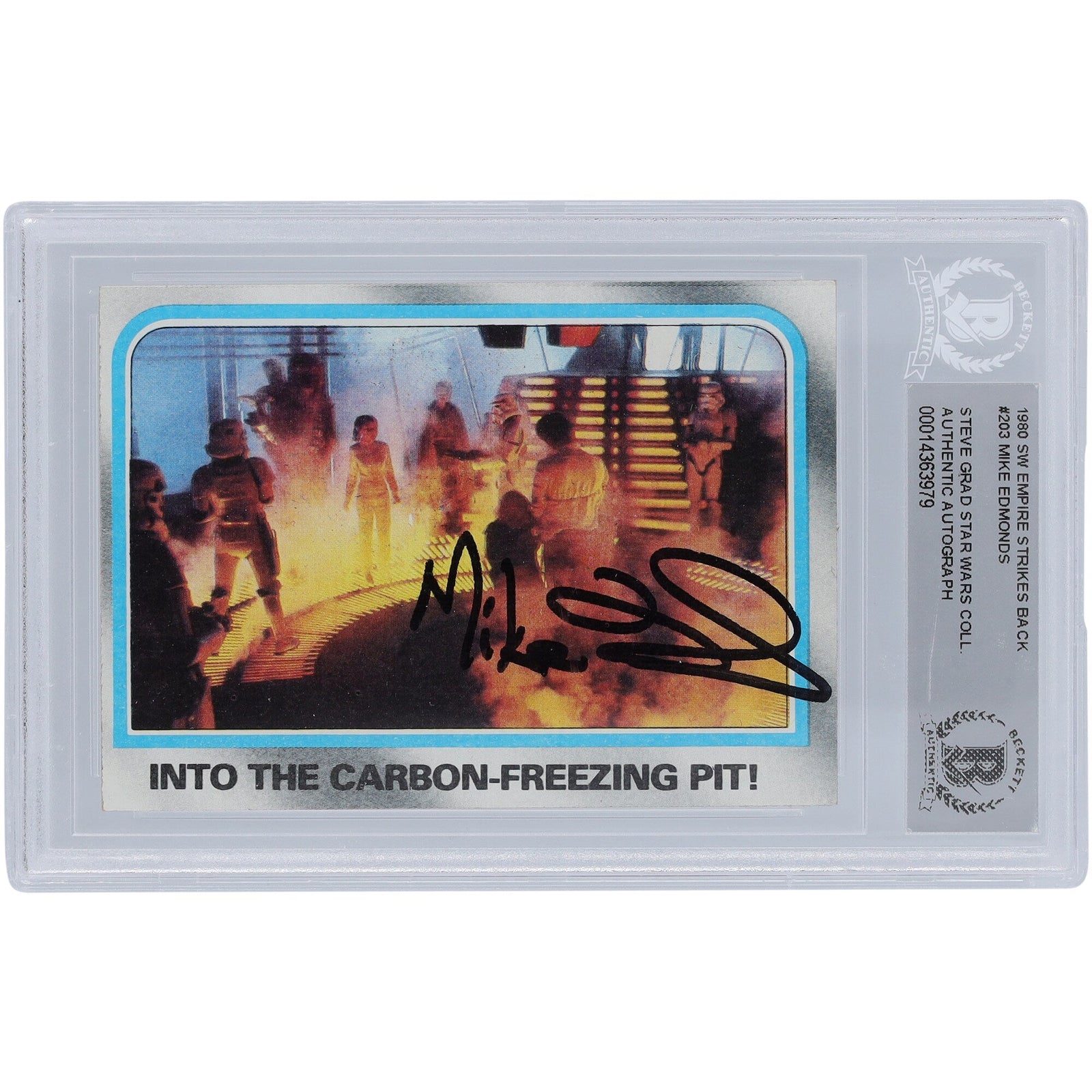 Mike Edmonds Star Wars Autographed 1980 Topps The Empire Strikes Back 203 BGS Authenticated Card - The Ballers Bank