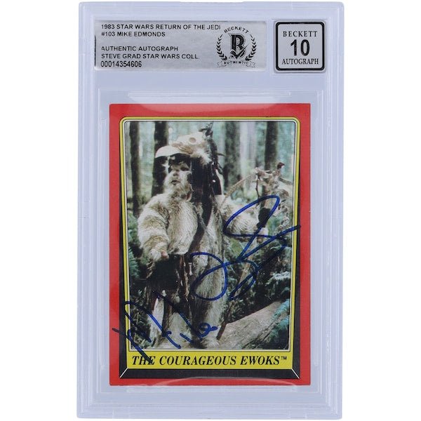 Mike Edmonds Star Wars Autographed 1983 Topps Return of the Jedi 103 BGS Authenticated 10 Card - The Ballers Bank