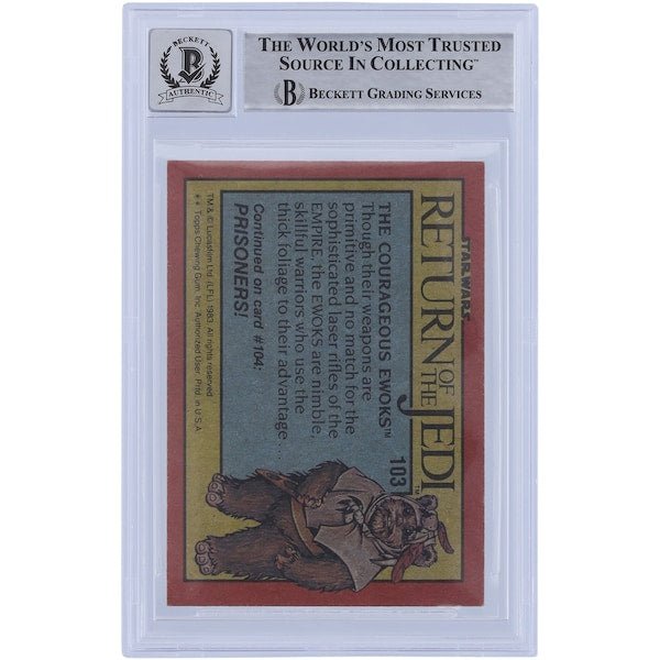 Mike Edmonds Star Wars Autographed 1983 Topps Return of the Jedi 103 BGS Authenticated 10 Card - The Ballers Bank