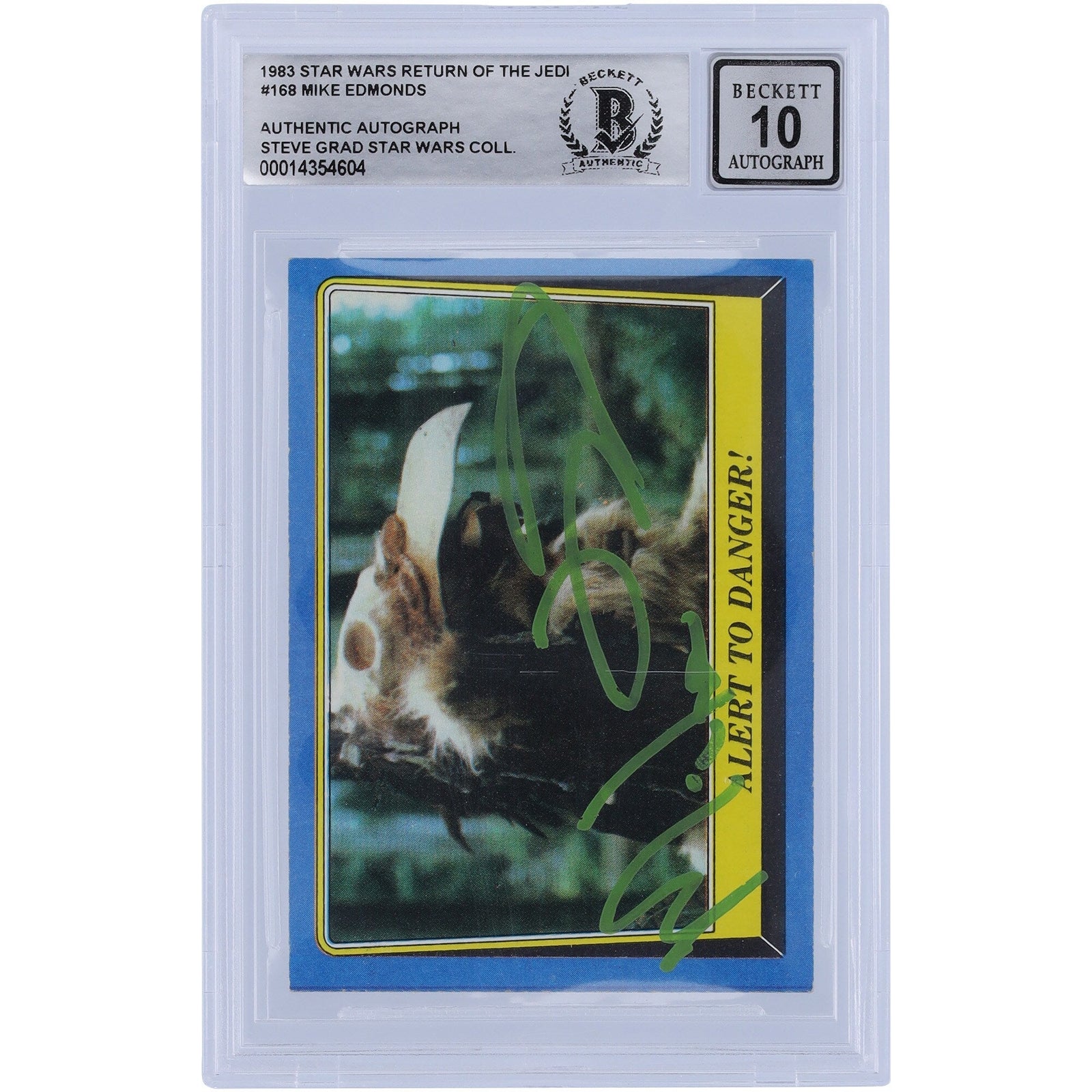 Mike Edmonds Star Wars Autographed 1983 Topps Return of the Jedi 168 BGS Authenticated 10 Card - The Ballers Bank