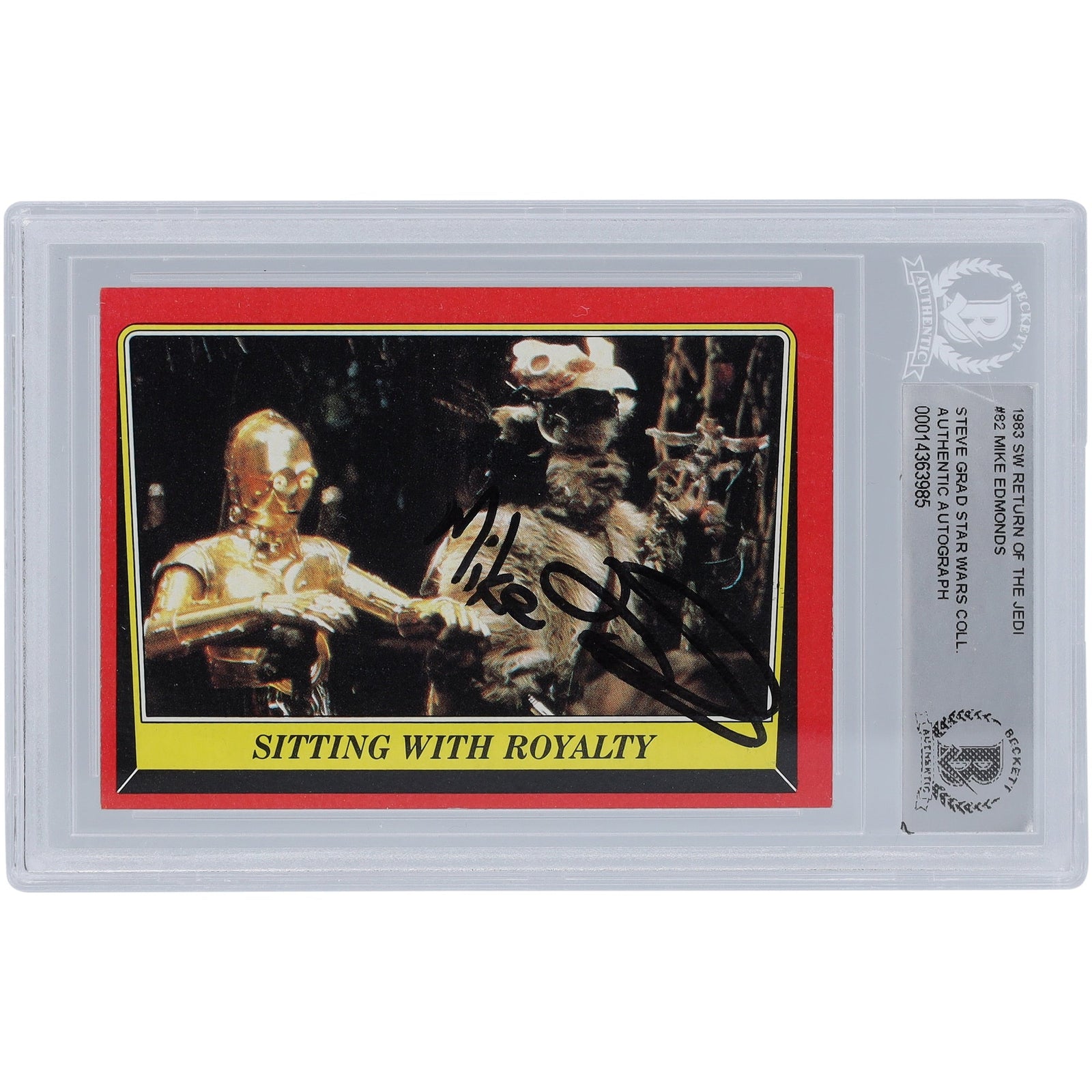 Mike Edmonds Star Wars Autographed 1983 Topps Return of the Jedi 82 BGS Authenticated Card - The Ballers Bank