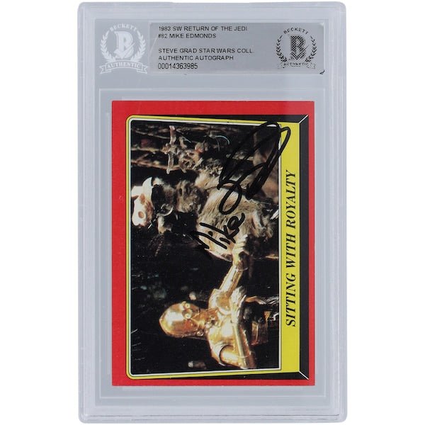 Mike Edmonds Star Wars Autographed 1983 Topps Return of the Jedi 82 BGS Authenticated Card - The Ballers Bank