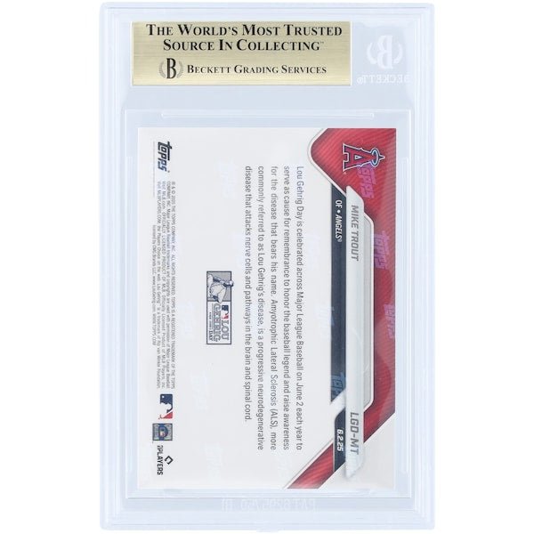 Mike Trout Los Angeles Angels 2025 Topps Now Lou Gehrig Day LGD - MT BGS Authenticated 9.5 Card - The Ballers Bank