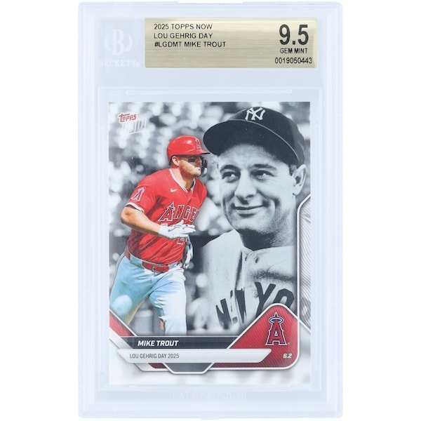 Mike Trout Los Angeles Angels 2025 Topps Now Lou Gehrig Day LGD - MT BGS Authenticated 9.5 Card - The Ballers Bank