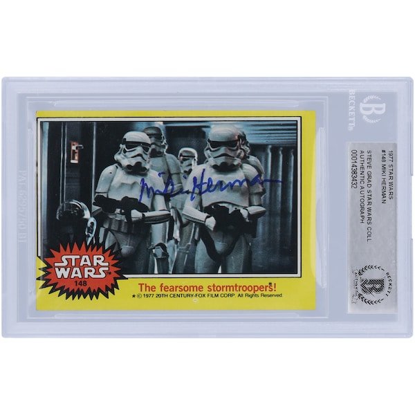 Miki Herman Autographed 1977 Topps Star Wars 148 BAS Authenticated Card - The Ballers Bank