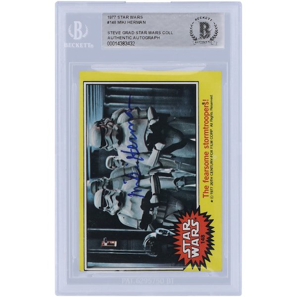 Miki Herman Autographed 1977 Topps Star Wars 148 BAS Authenticated Card - The Ballers Bank
