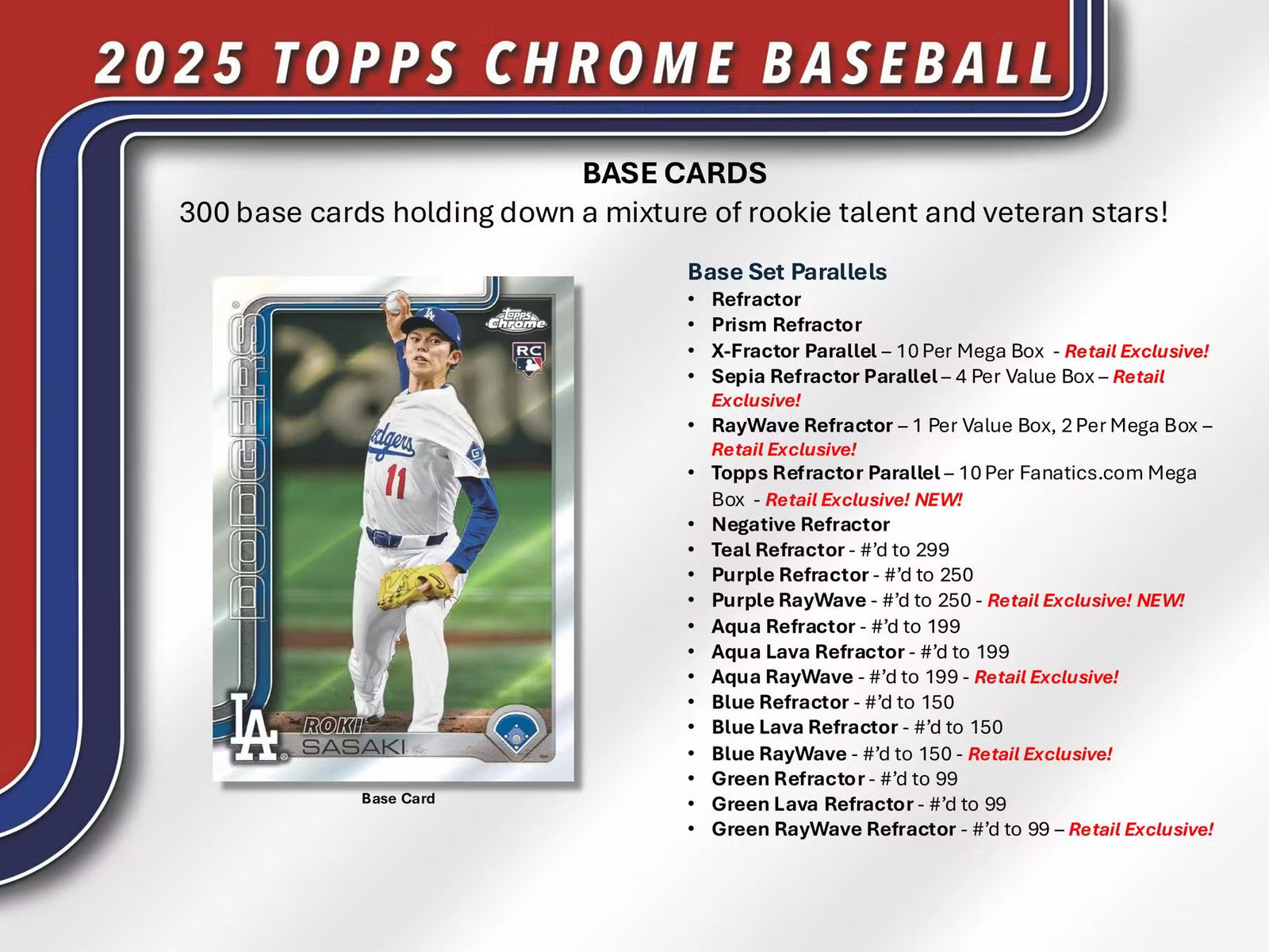 2025 Topps Chrome Baseball Blaster Trading Cards
