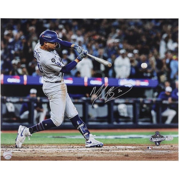 Mookie Betts Los Angeles Dodgers Autographed Fanatics Authentic 2025 World Series Champions 16" x 20" Photograph - The Ballers Bank