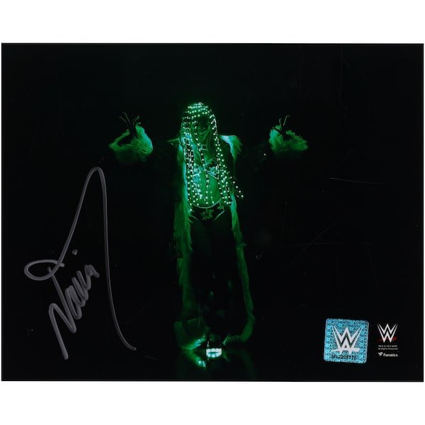 Naomi WWE Autographed Fanatics Authentic 8" x 10" Green Glow Entrance Photograph - The Ballers Bank
