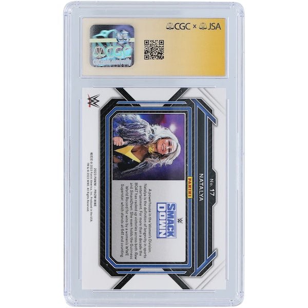 Natalya WWE Autographed 2023 Panini Prizm 17 CGC Fanatics Witnessed Authenticated Card - The Ballers Bank
