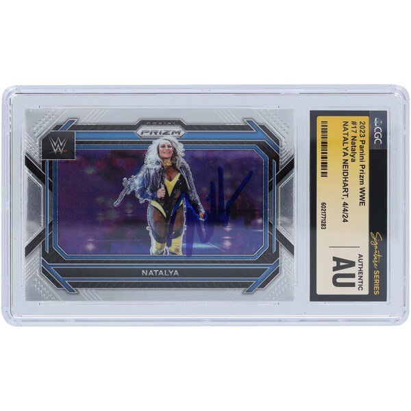 Natalya WWE Autographed 2023 Panini Prizm 17 CGC Fanatics Witnessed Authenticated Card - The Ballers Bank