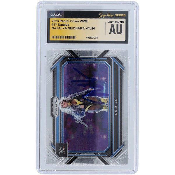 Natalya WWE Autographed 2023 Panini Prizm 17 CGC Fanatics Witnessed Authenticated Card - The Ballers Bank