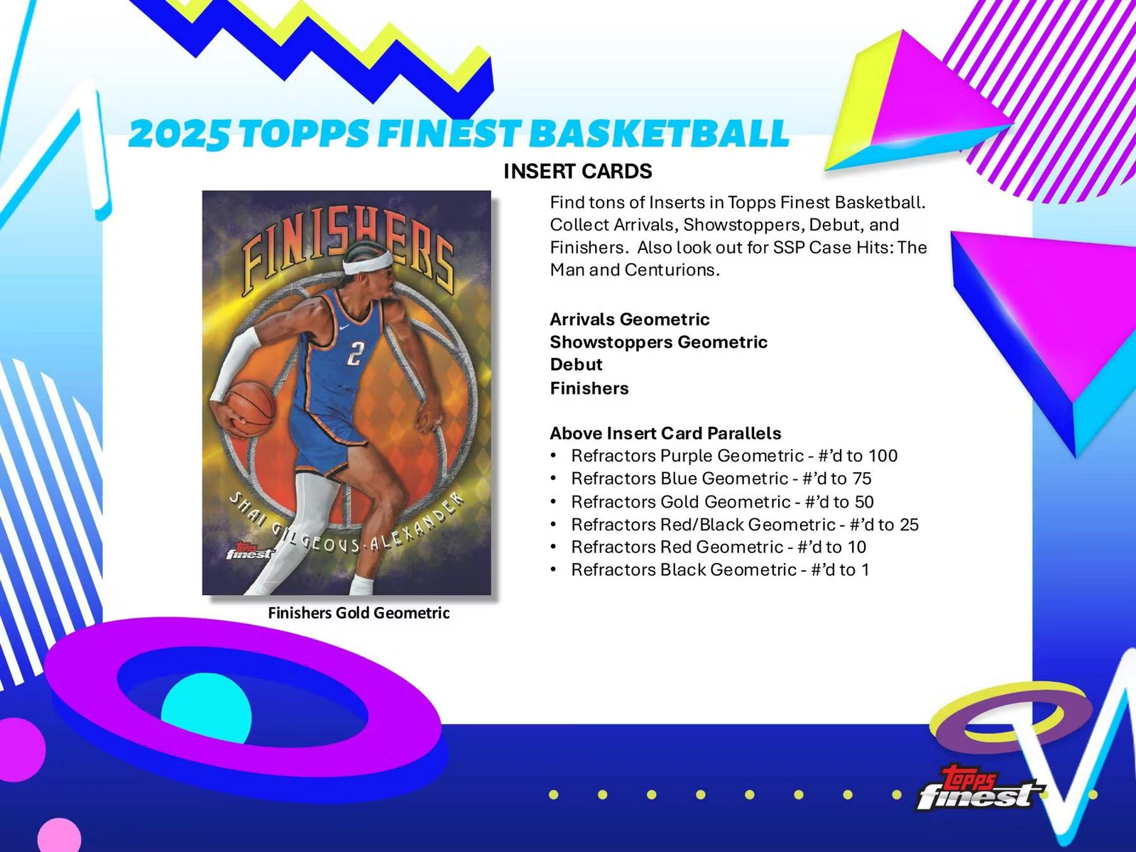 2024-25 Topps Finest Basketball Breakers Delight Trading Cards