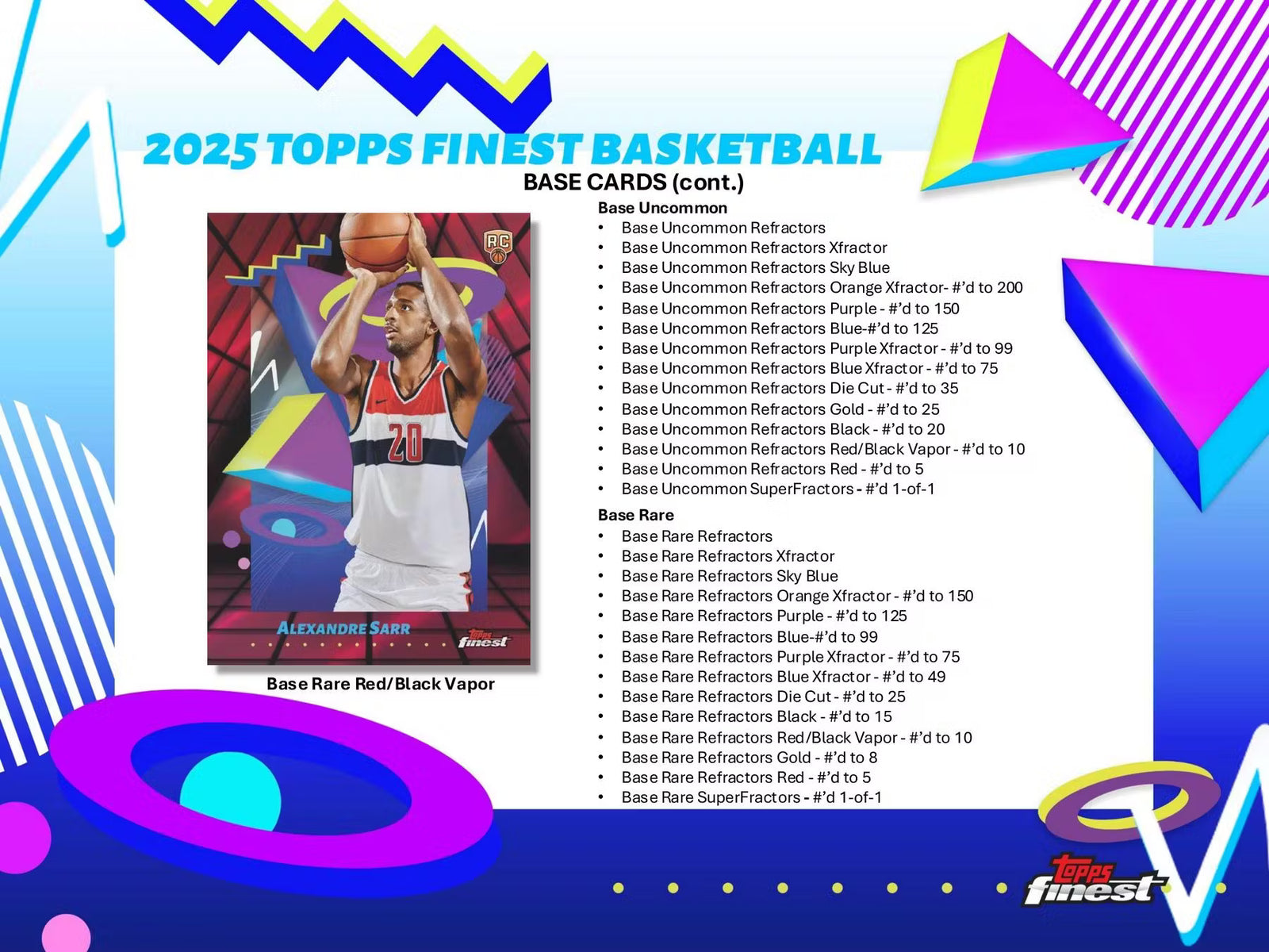2024-25 Topps Finest Basketball Hobby Trading Cards