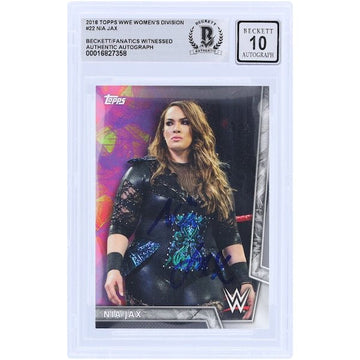 Nia Jax WWE Autographed 2018 Topps 22 Beckett Fanatics Witnessed Authenticated 10 Card - The Ballers Bank