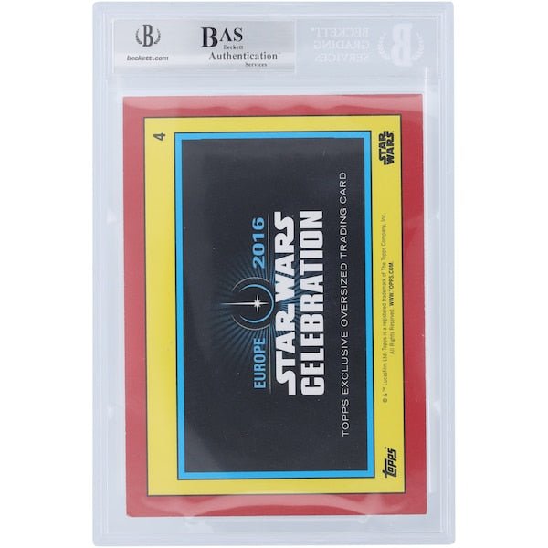 Nick Dudman Autographed 2016 Topps Star Wars Celebration Europe Oversized 4 BGS Authenticated Card with "Make Up" Inscription - The Ballers Bank