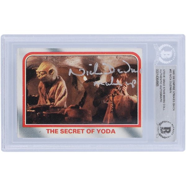 Nick Dudman Star Wars Autographed 1980 Topps 63 BAS Authenticated Card with "Make Up" Inscription - The Ballers Bank