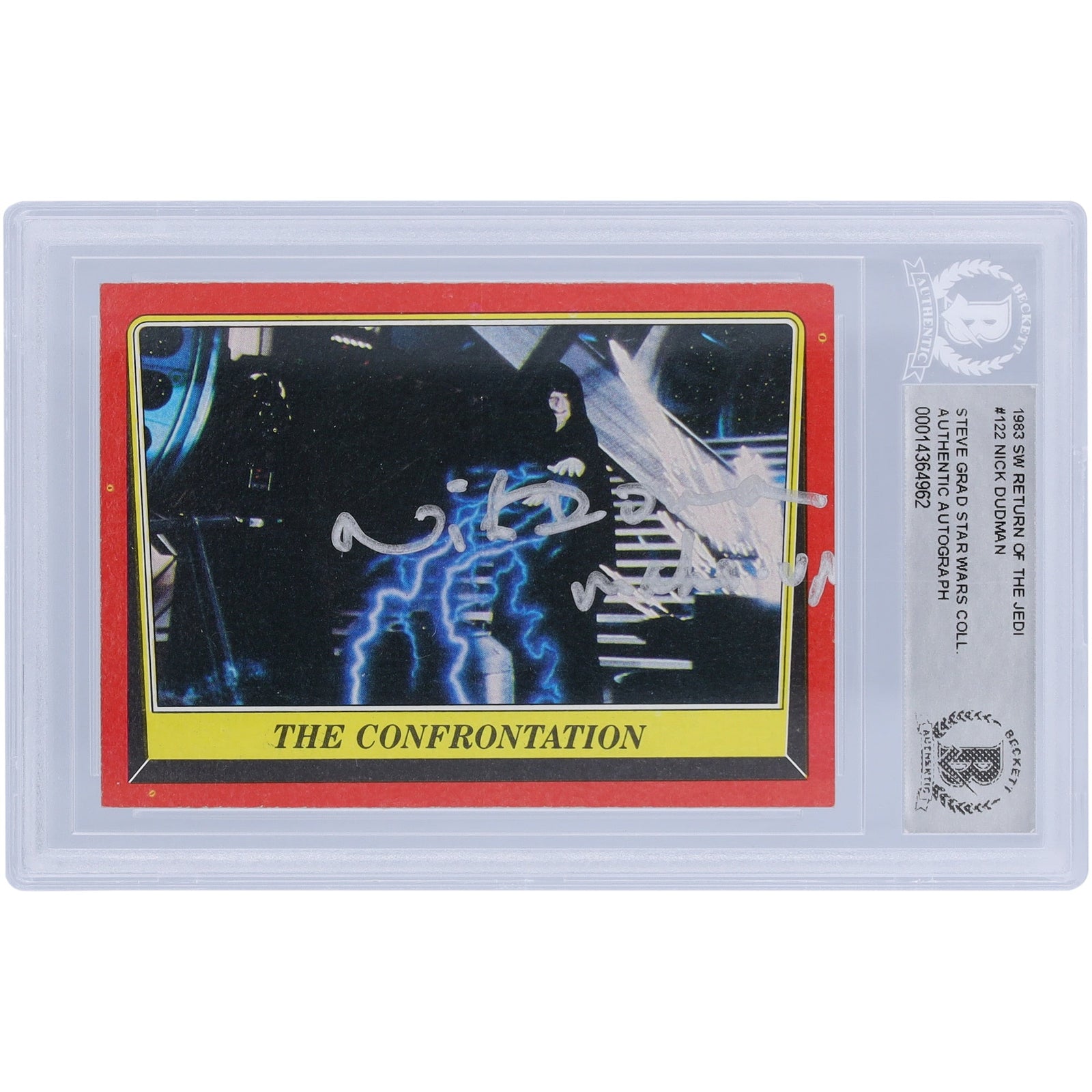 Nick Dudman Star Wars Autographed 1983 Topps 122 BAS Authenticated Card with "Make Up" Inscription - The Ballers Bank