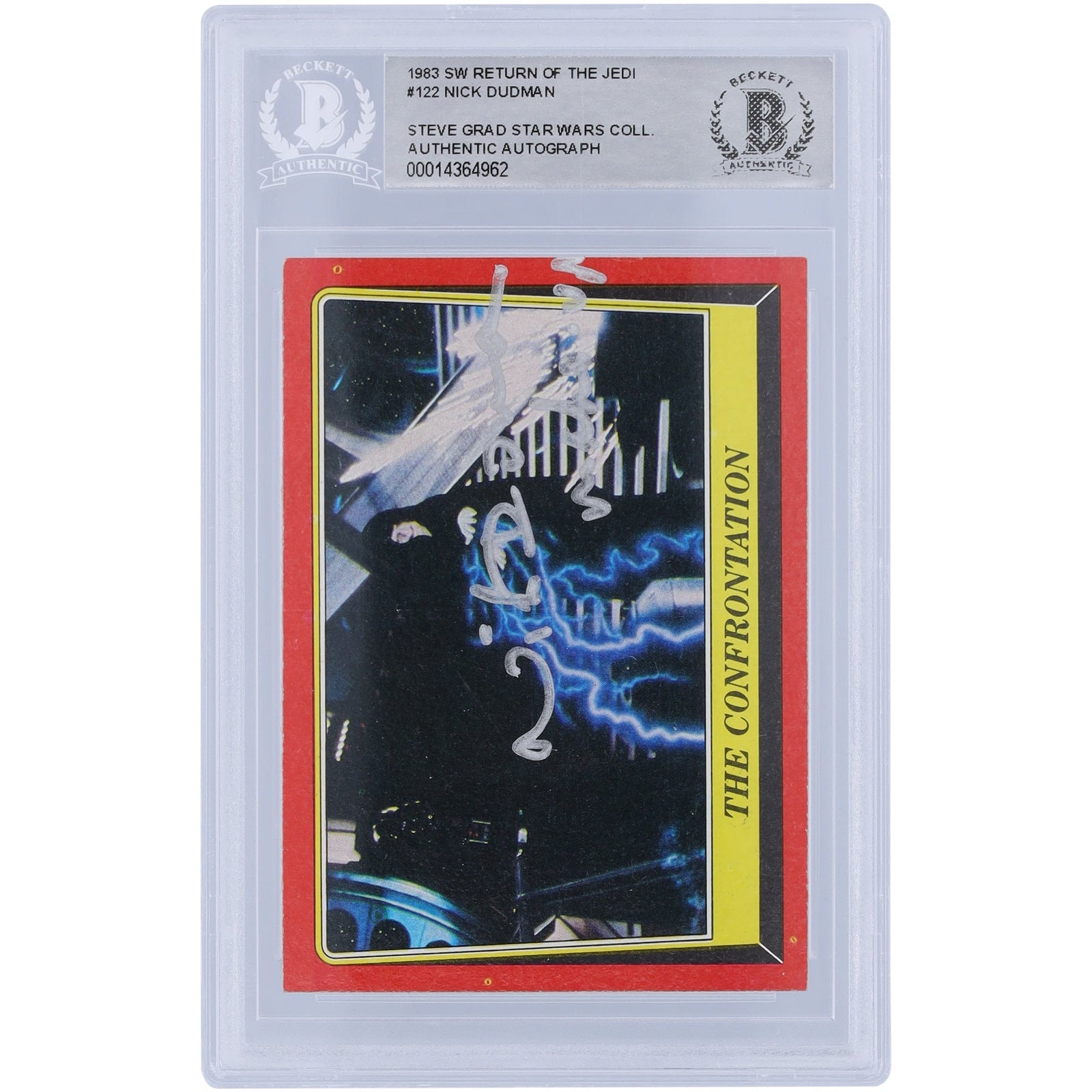 Nick Dudman Star Wars Autographed 1983 Topps 122 BAS Authenticated Card with "Make Up" Inscription - The Ballers Bank