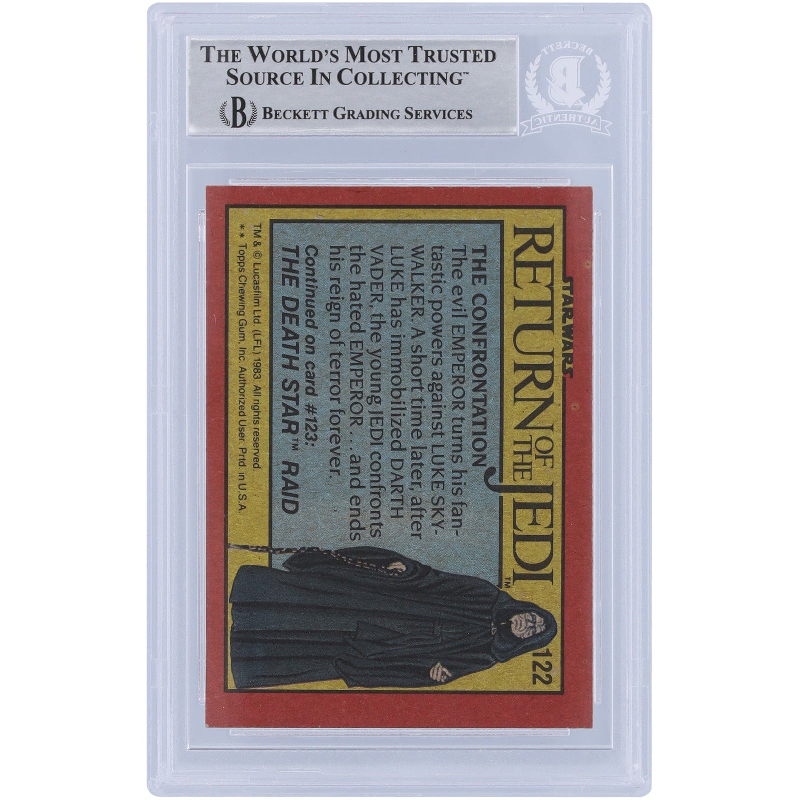 Nick Dudman Star Wars Autographed 1983 Topps 122 BAS Authenticated Card with "Make Up" Inscription - The Ballers Bank