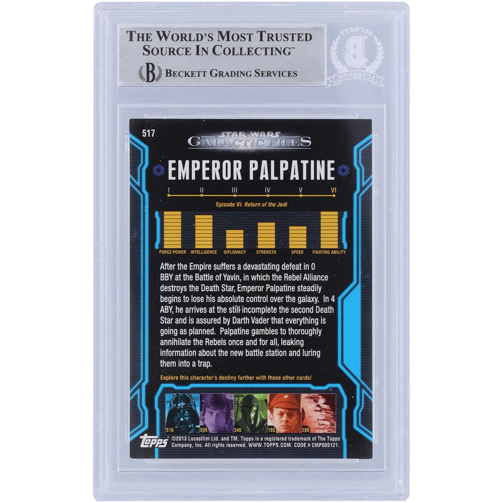 Nick Dudman Star Wars Autographed 2013 Topps 517 BAS Authenticated Card with "Make Up" Inscription - The Ballers Bank