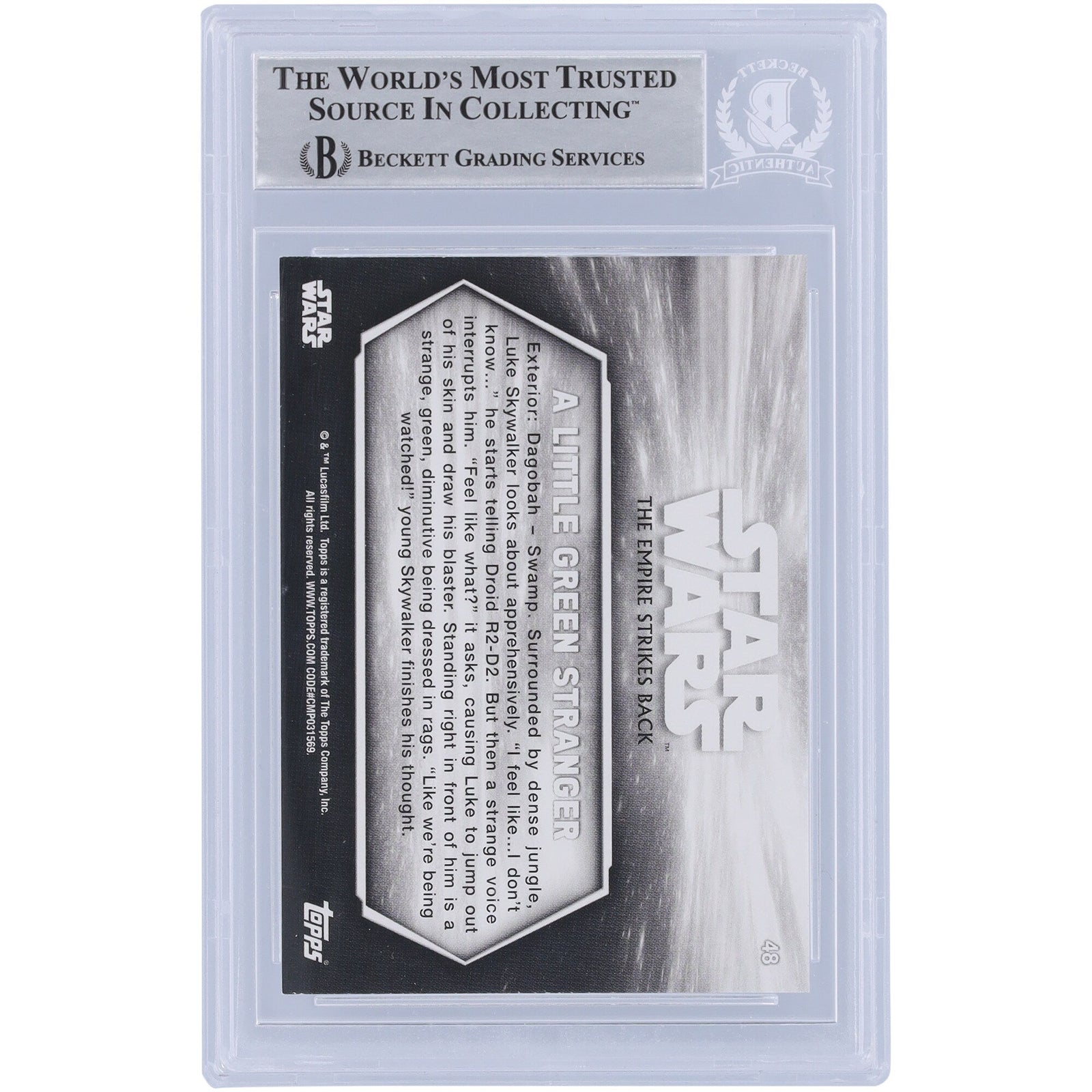 Nick Dudman Star Wars Autographed 2019 Topps 48 BAS Authenticated Card with "Make Up" Inscription - The Ballers Bank