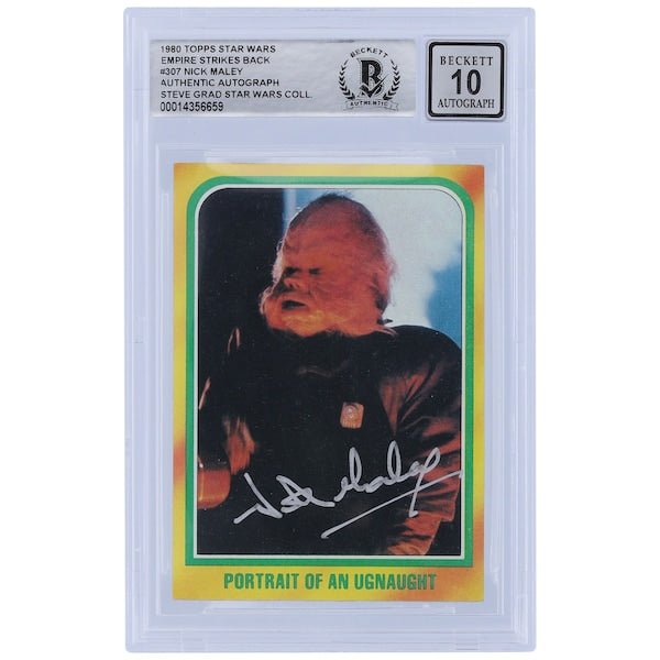 Nick Maley Star Wars Autographed 1980 Topps The Empire Strikes Back 307 BGS Authenticated 10 Card - The Ballers Bank