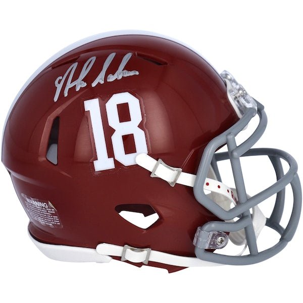 Nick Saban Alabama Crimson Tide Steiner Sports Autographed Mini Helmet - The Ballers Bank
