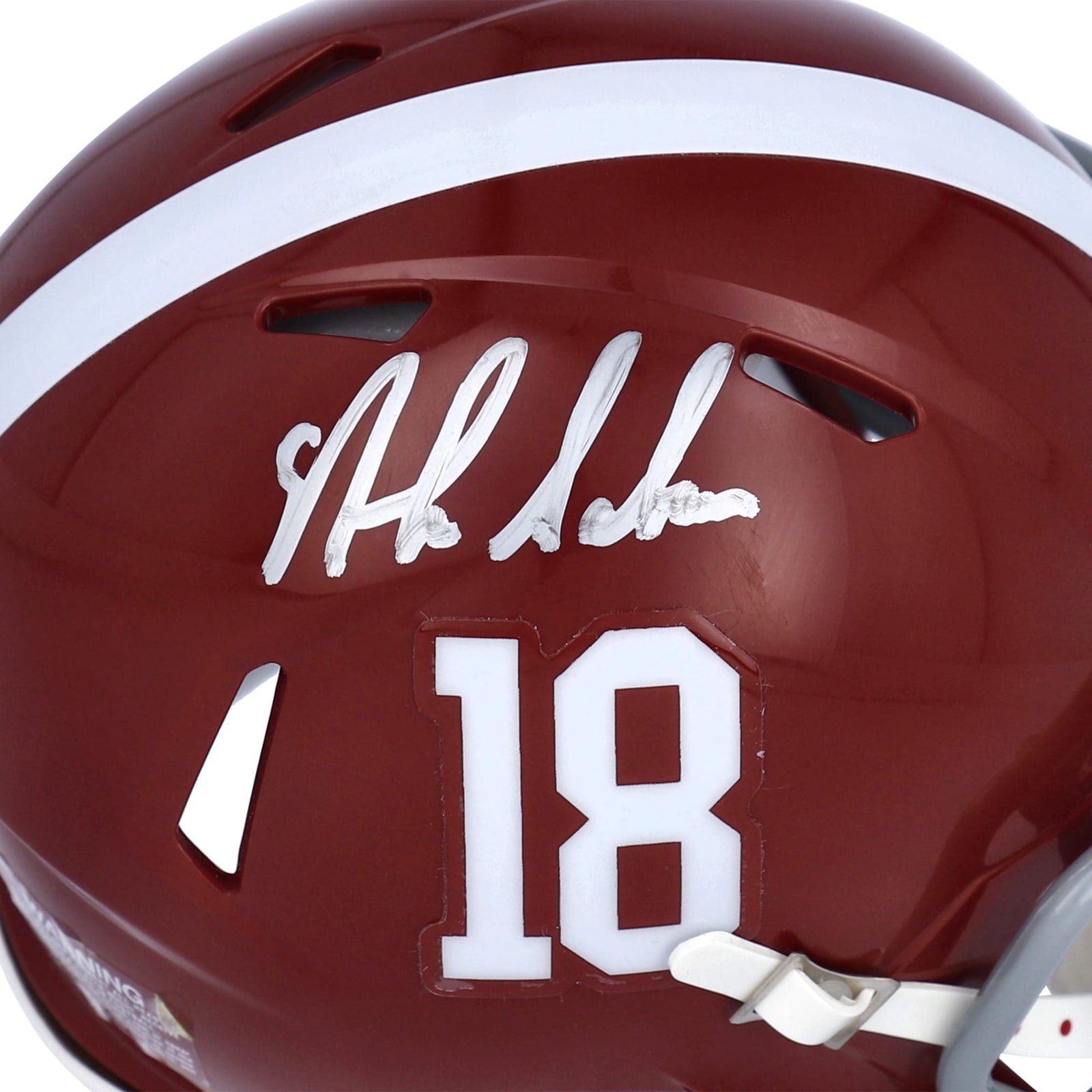 Nick Saban Alabama Crimson Tide Steiner Sports Autographed Mini Helmet - The Ballers Bank