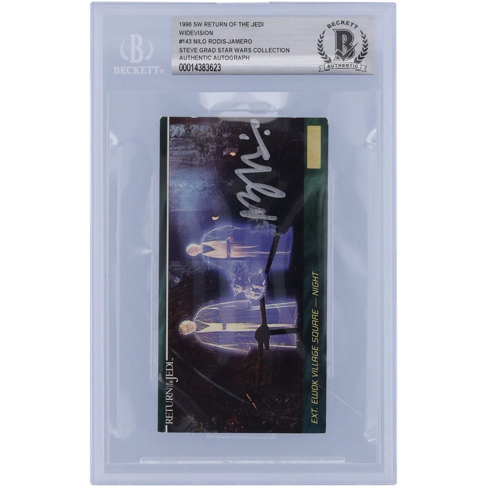 Nilo Rodis - Jamero Star Wars Autographed 1996 Topps Widevision 143 BAS Authenticated Card - The Ballers Bank