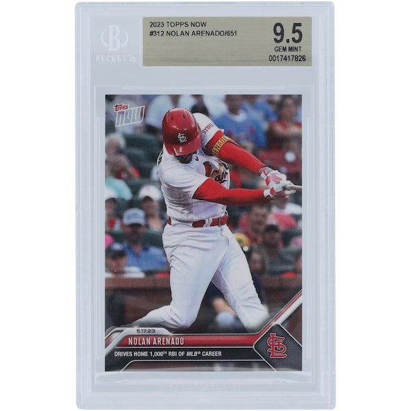 Nolan Arenado St. Louis Cardinals 2023 Topps Now 1,000 RBI 312 BGS Authenticated 9.5 Card - The Ballers Bank