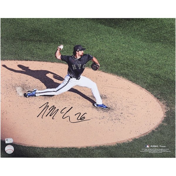 Nolan McLean New York Mets Autographed Fanatics Authentic 16" x 20" MLB Debut Pitching Photograph - The Ballers Bank