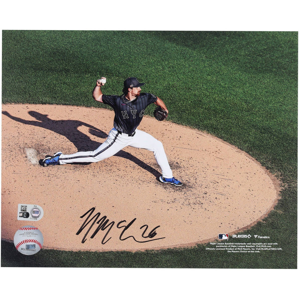 Nolan McLean New York Mets Autographed Fanatics Authentic 8" x 10" MLB Debut Pitching Photograph - The Ballers Bank