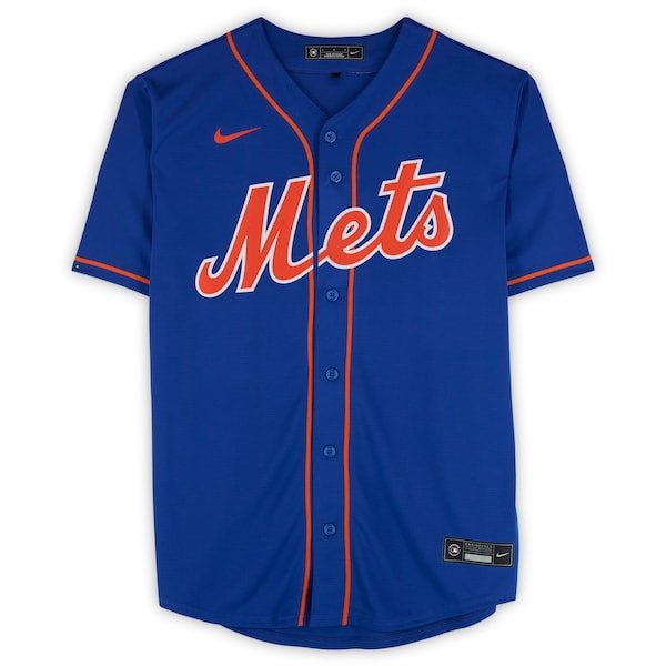 Nolan McLean New York Mets Autographed Fanatics Authentic Royal Nike Replica Jersey - The Ballers Bank