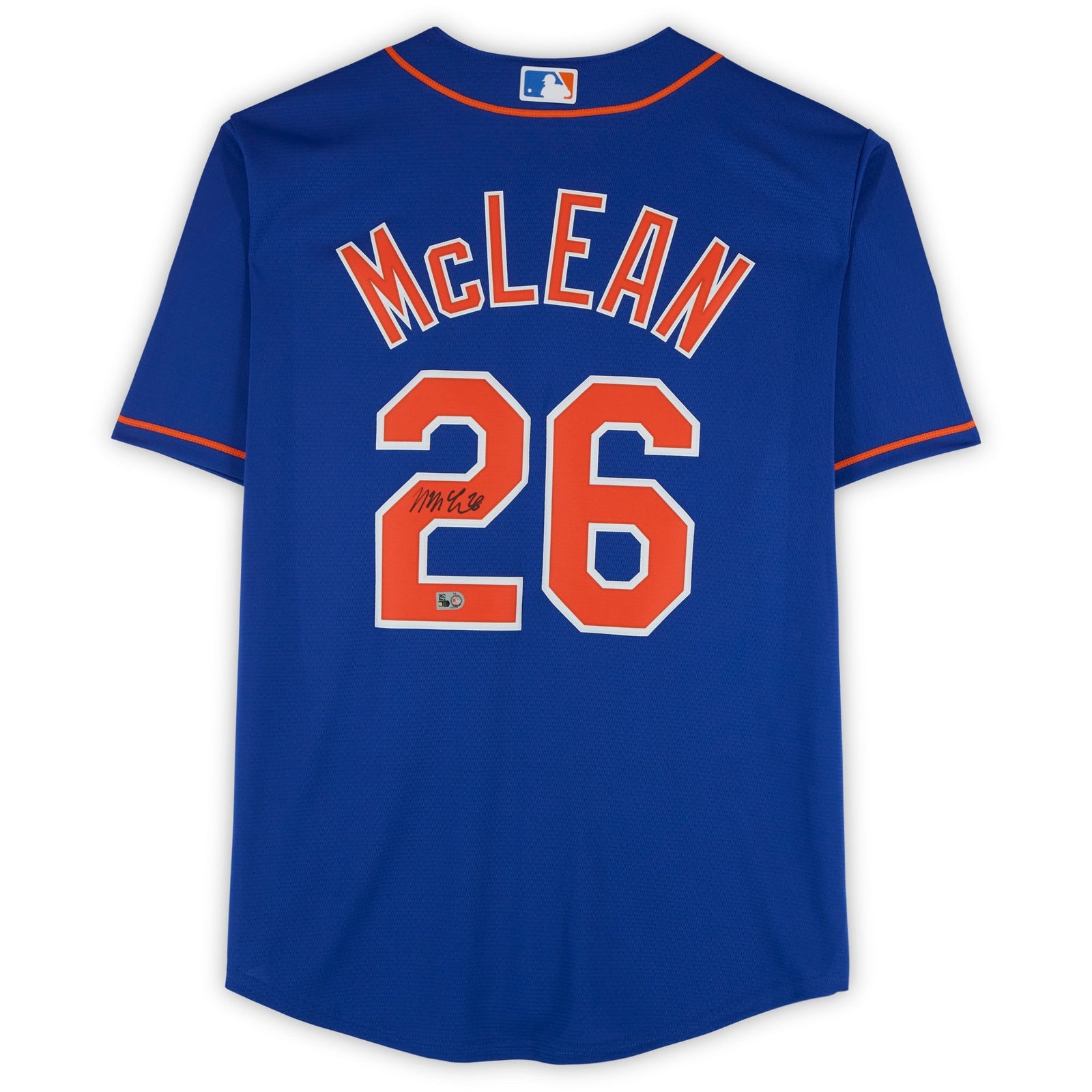 Nolan McLean New York Mets Autographed Fanatics Authentic Royal Nike Replica Jersey - The Ballers Bank