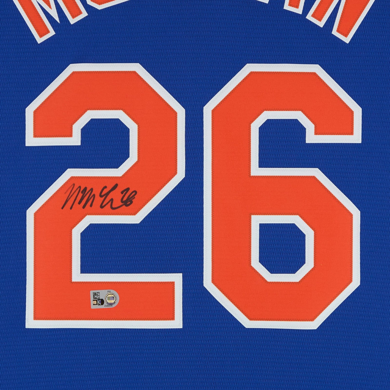 Nolan McLean New York Mets Autographed Fanatics Authentic Royal Nike Replica Jersey - The Ballers Bank