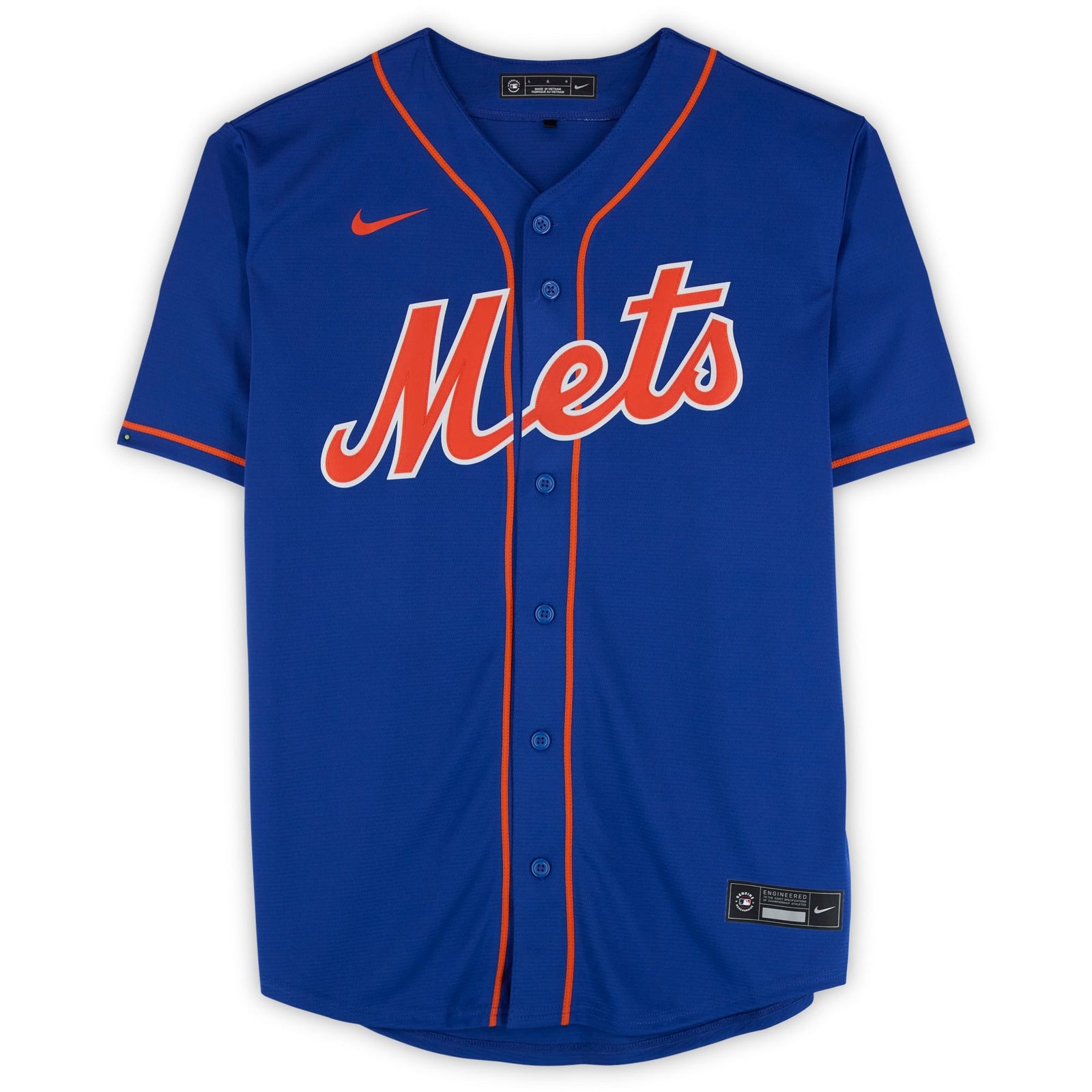 Nolan McLean New York Mets Autographed Fanatics Authentic Royal Nike Replica Jersey - The Ballers Bank