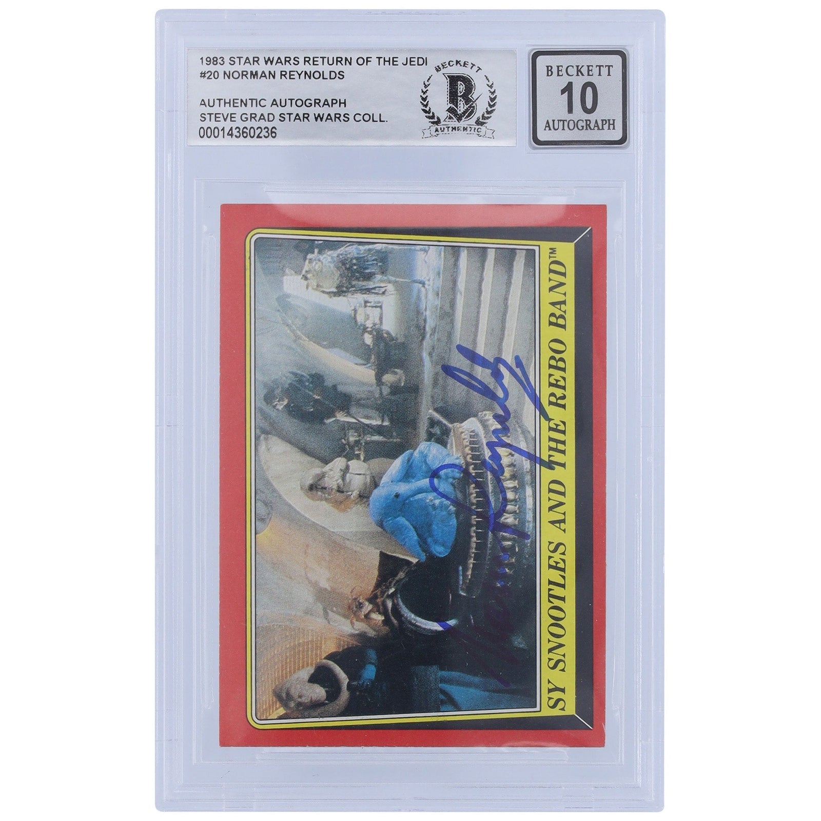 Norman Reynolds Star Wars Autographed 1983 Topps Return of the Jedi 20 BGS Authenticated 10 Card - The Ballers Bank