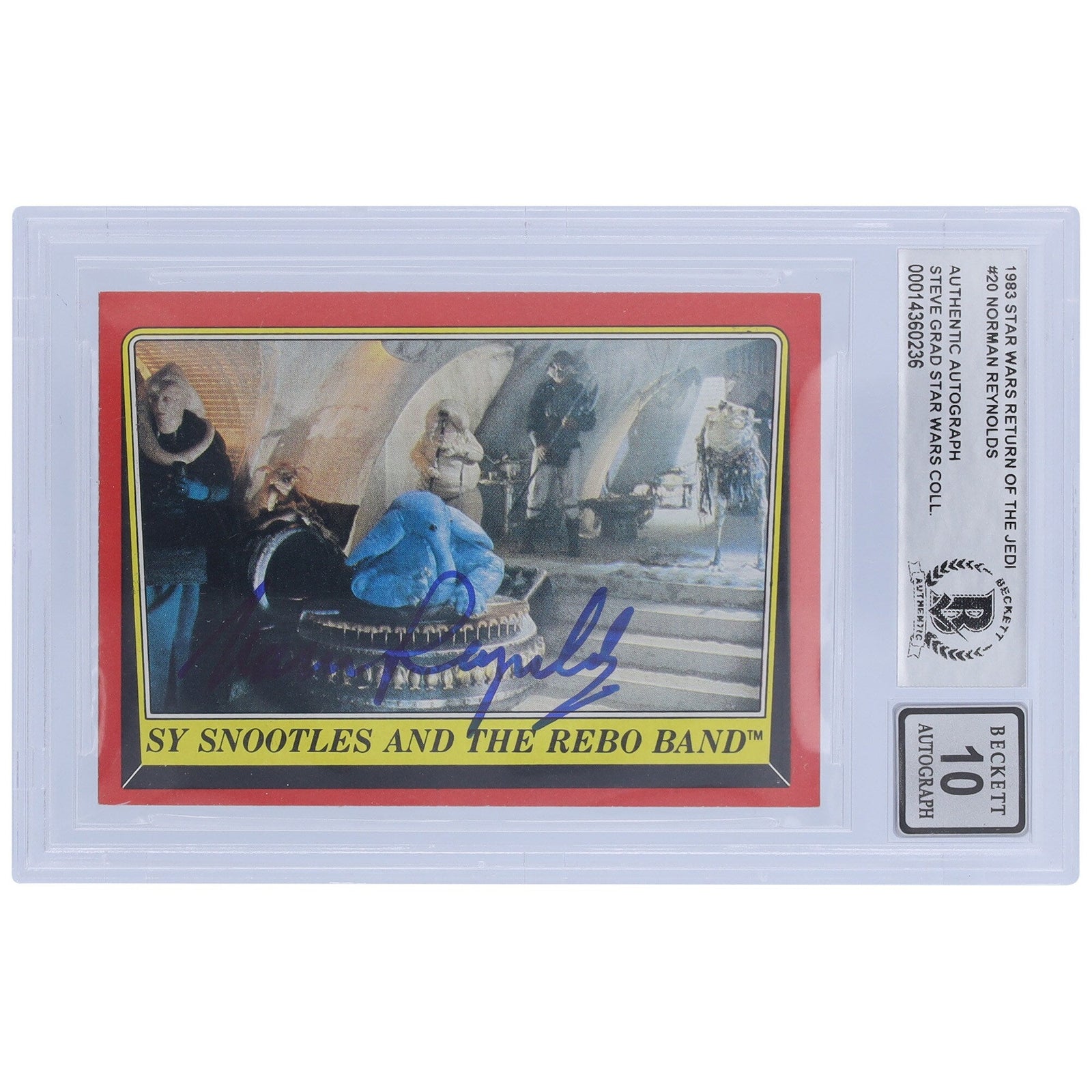 Norman Reynolds Star Wars Autographed 1983 Topps Return of the Jedi 20 BGS Authenticated 10 Card - The Ballers Bank