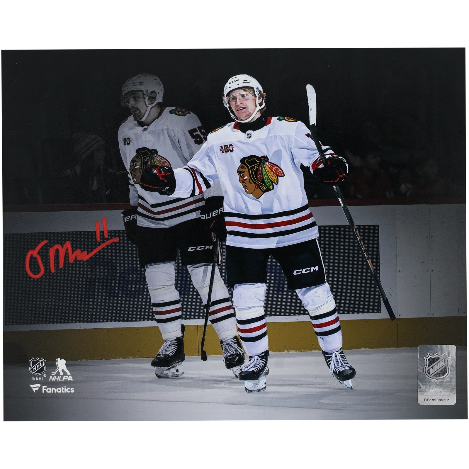 Oliver Moore Chicago Blackhawks Autographed Fanatics Authentic 8" x 10" First NHL Goal Celebration Photograph - The Ballers Bank