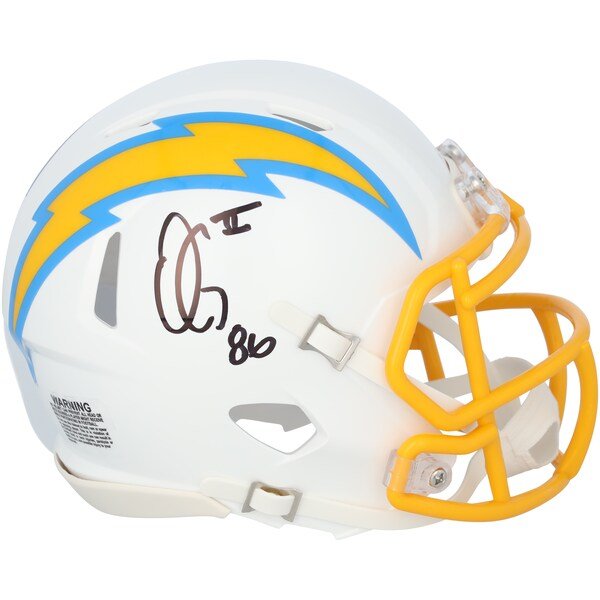 Oronde Gadsden Los Angeles Chargers Autographed Fanatics Authentic Riddell Speed Mini Helmet - The Ballers Bank