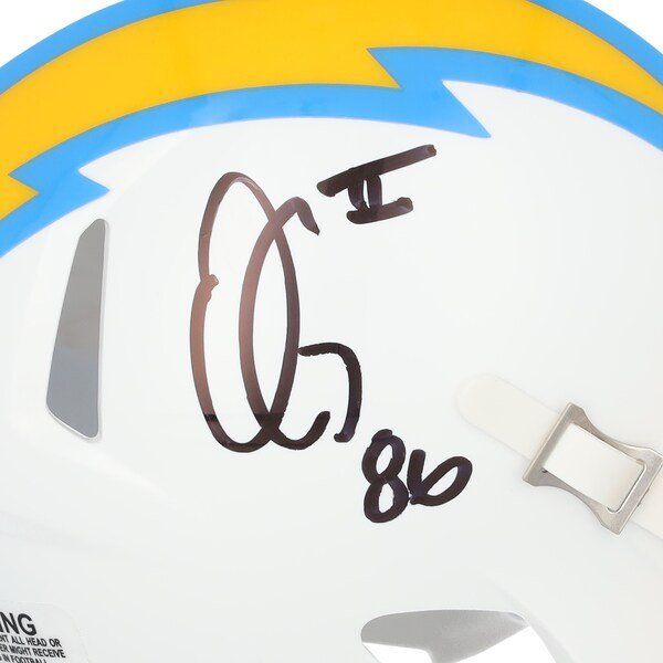 Oronde Gadsden Los Angeles Chargers Autographed Fanatics Authentic Riddell Speed Mini Helmet - The Ballers Bank