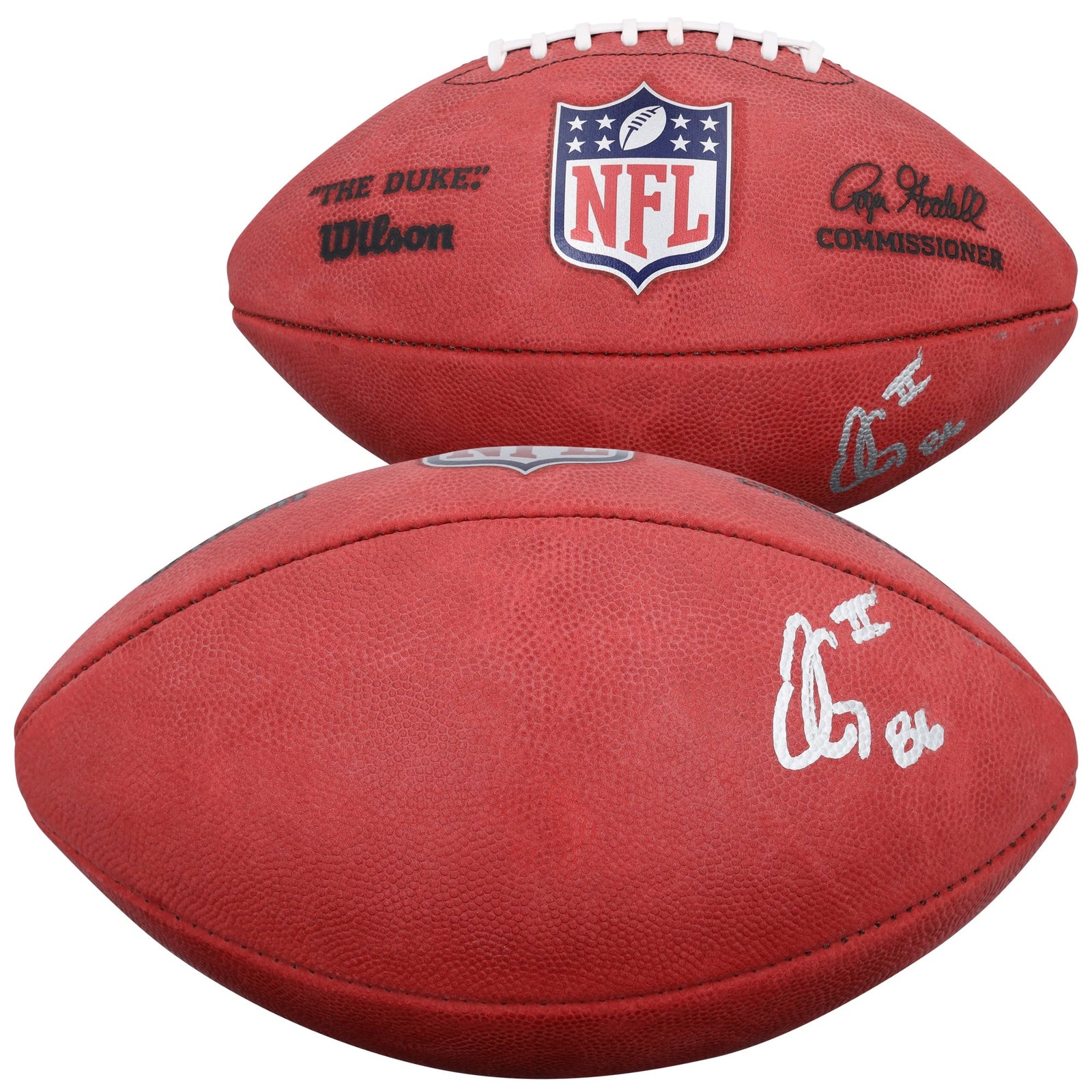 Oronde Gadsden Los Angeles Chargers Autographed Fanatics Authentic Wilson Duke Full Color Football - The Ballers Bank